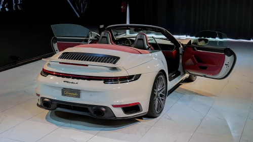 2024 Porsche 911 Turbo S Cabriolet, Crayon Exterior Red Interior