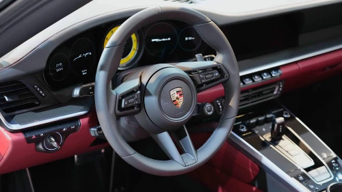 2024 Porsche 911 Turbo S Cabriolet, Crayon Exterior Red Interior