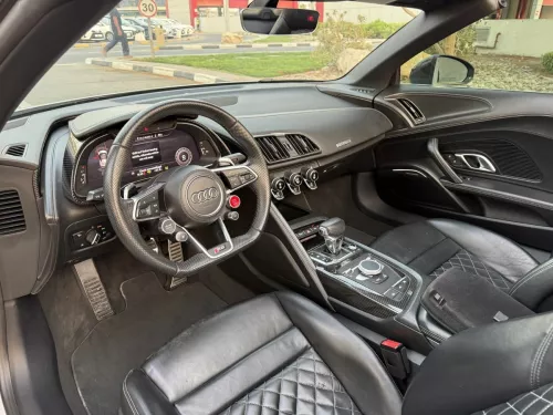Audi R8 Spyder 5.2L Petrol 2020 Model Year White Color Exterior