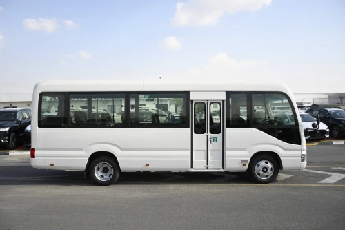 Toyota Coaster 23 Seater 2025 Model Year 2.7L Petrol White Color