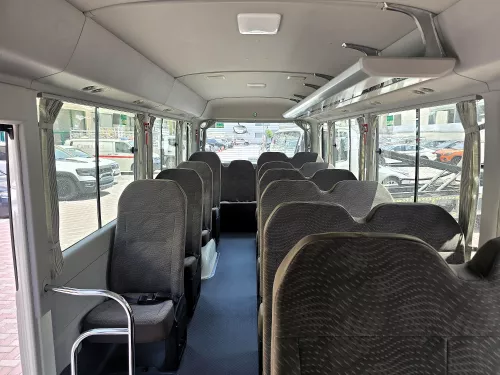 Toyota Coaster 23 Seater 2.7L Petrol 2026 Model Year White Color Exterior