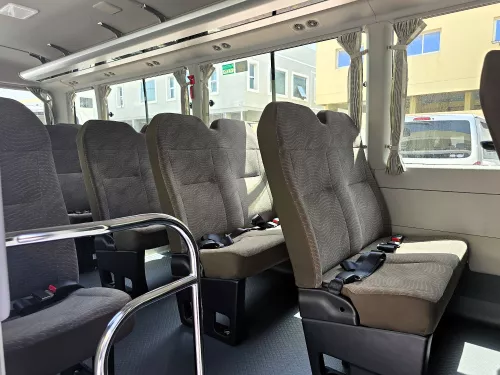 Toyota Coaster 23 Seater 2.7L Petrol 2026 Model Year White Color Exterior
