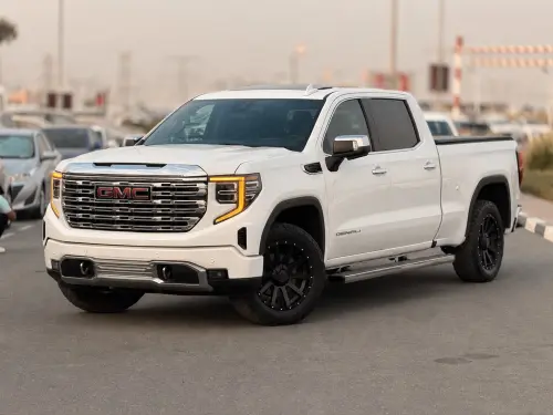 GMC Sierra Denali 5.3L Petrol 2022 Model Year White Color Exterior 