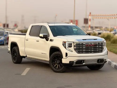 GMC Sierra Denali 5.3L Petrol 2022 Model Year White Color Exterior 