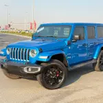 Jeep Wrangler Sahara 4xe 2023 Model Year - Blue Color Exterior - Thumbnail 3