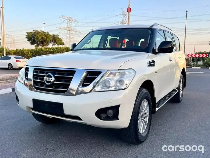 Nissan Patrol Platinum 4.0L V6 2019 - GCC Specs - White/Red - Photo 1