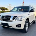 Nissan Patrol Platinum 4.0L V6 2019 - GCC Specs - White/Red - Thumbnail 1