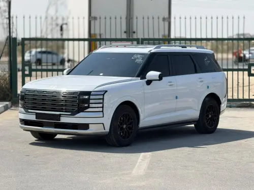 Hyundai Palisade Calligraphy 2.5L Turbo 2026 Model - White/Tan For Export in Dubai