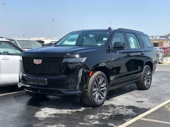 Cadillac Escalade black inside beige 2022 Platinum sports