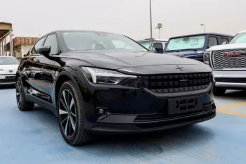 Polestar 2 Full Electric Car Outside Black Inside Grey 2022.