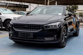 Polestar 2 Full Electric Car Outside Black Inside Grey 2022.