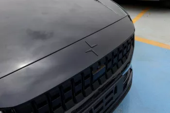Polestar 2 Full Electric Car Outside Black Inside Grey 2022.