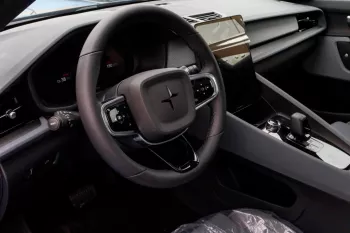 Polestar 2 Full Electric Car Outside Black Inside Grey 2022.