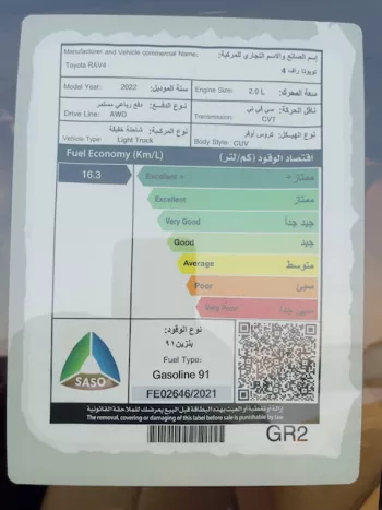 TOYOTA RAV4 2.0L AWD GASOLINE AT MY2022