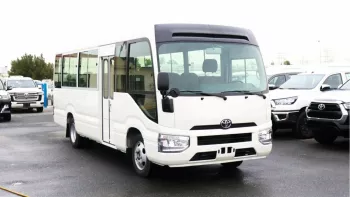 Toyota Coster Petrol + Diesel 2.7L With fridge