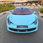 2014 Ferrari spider 458 Blue Color - Thumbnail 3