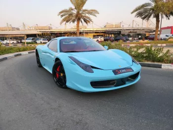 2014 Ferrari spider 458 Blue Color