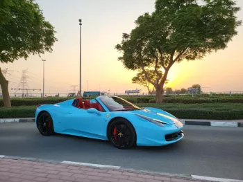 2014 Ferrari spider 458 Blue Color
