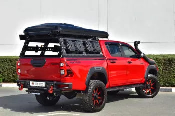 New 2023 MODEL TOYOTA HILUX SAHARA EDITION V6 4.0L PETROL AUTOMATIC RED COLOR (EXPORT ONLY)